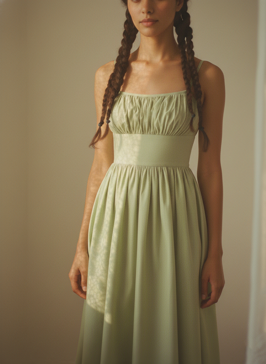 MTO - Grace Solid Cotton Dress