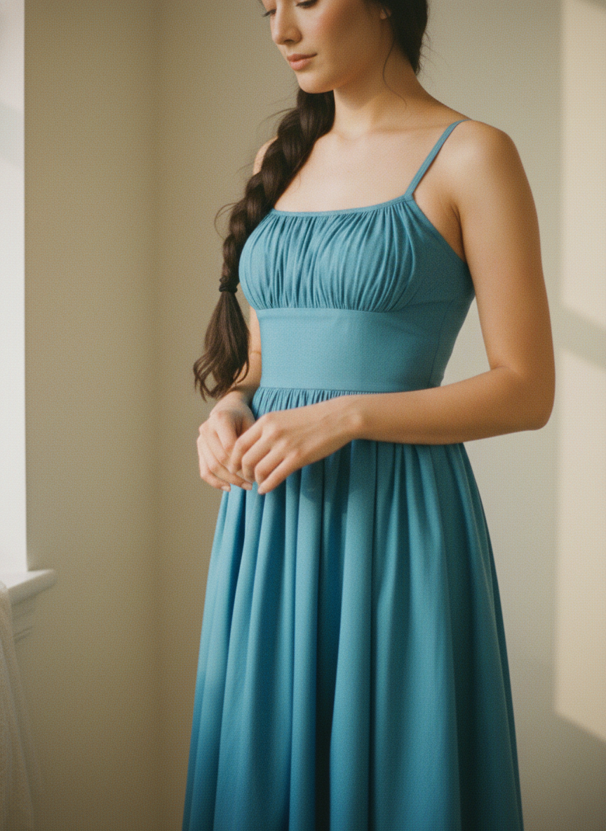 MTO - Grace Solid Cotton Dress