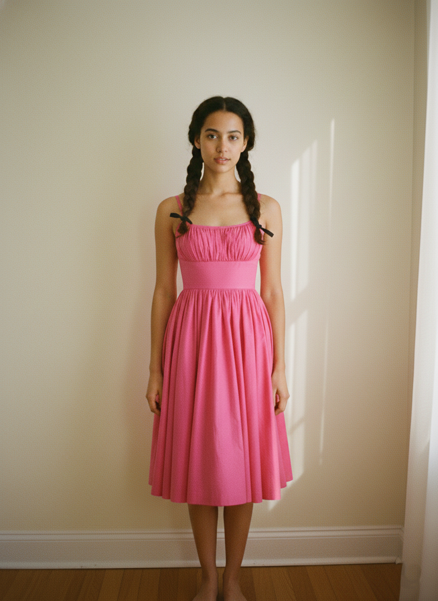 MTO - Grace Solid Cotton Dress