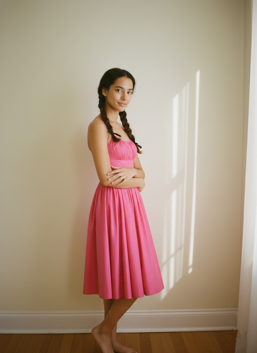 MTO - Grace Solid Cotton Dress