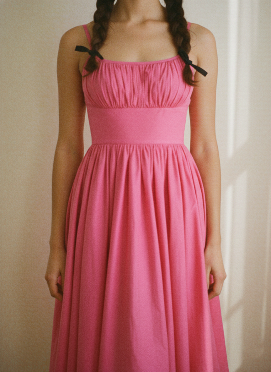 MTO - Grace Solid Cotton Dress