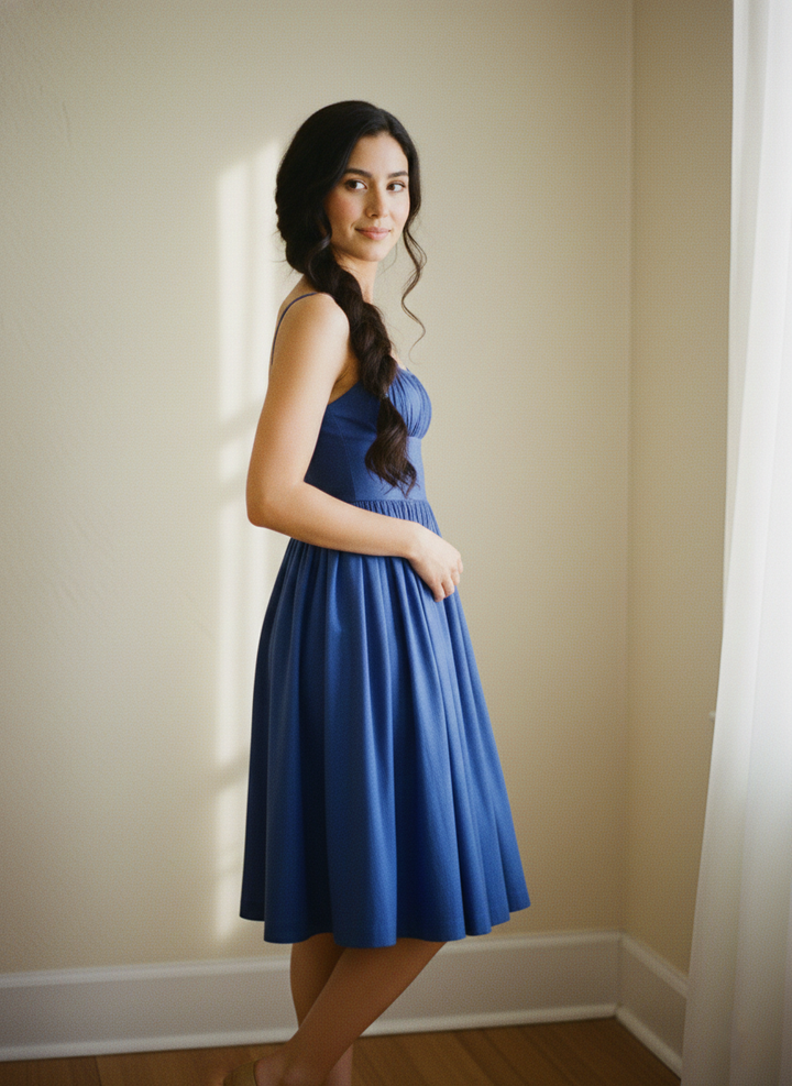 MTO - Grace Solid Cotton Dress