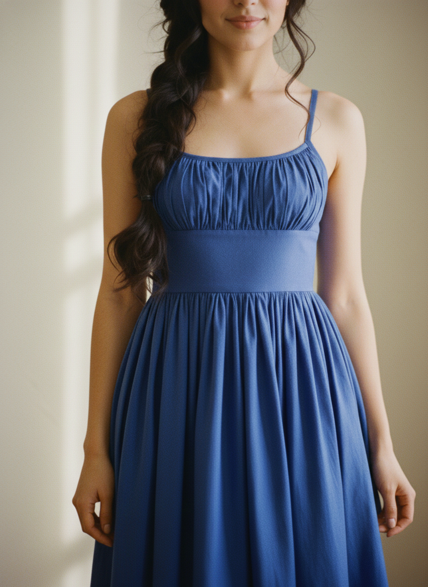 MTO - Grace Solid Cotton Dress