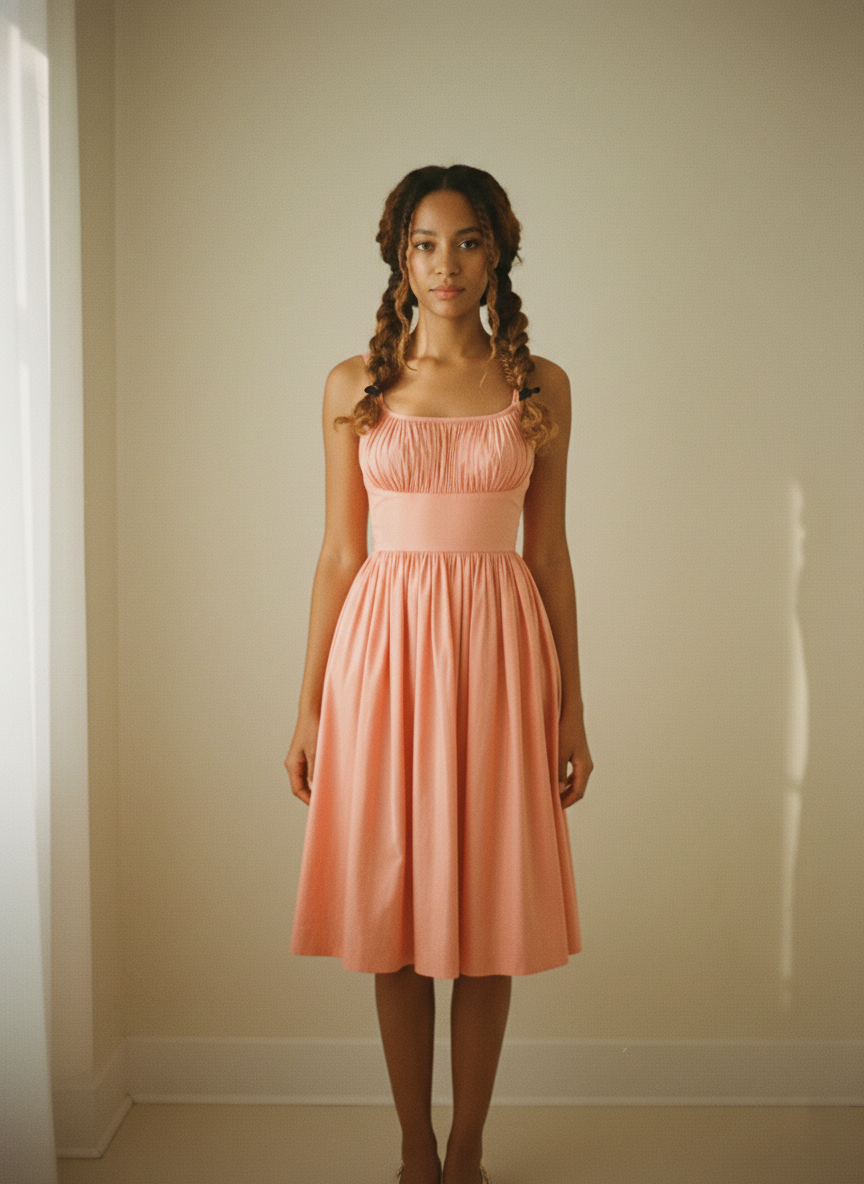 MTO - Grace Solid Cotton Dress