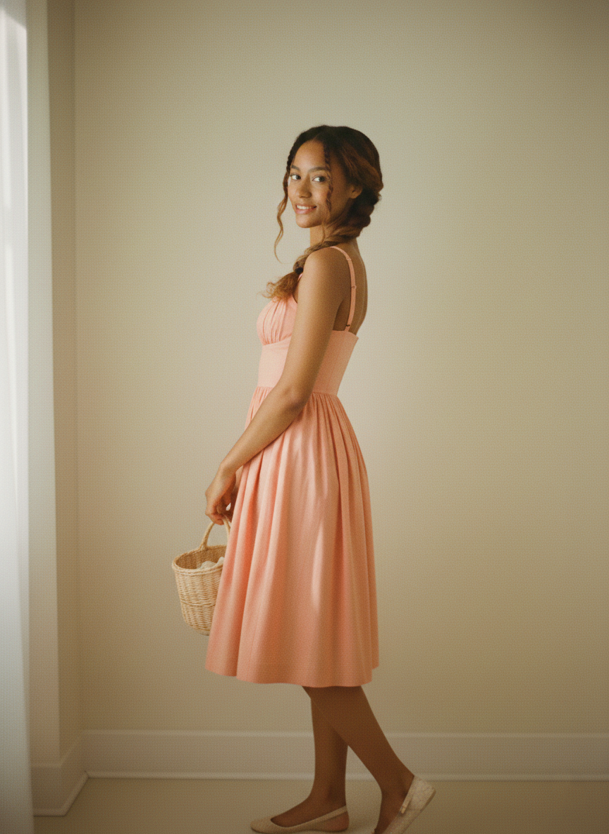 MTO - Grace Solid Cotton Dress