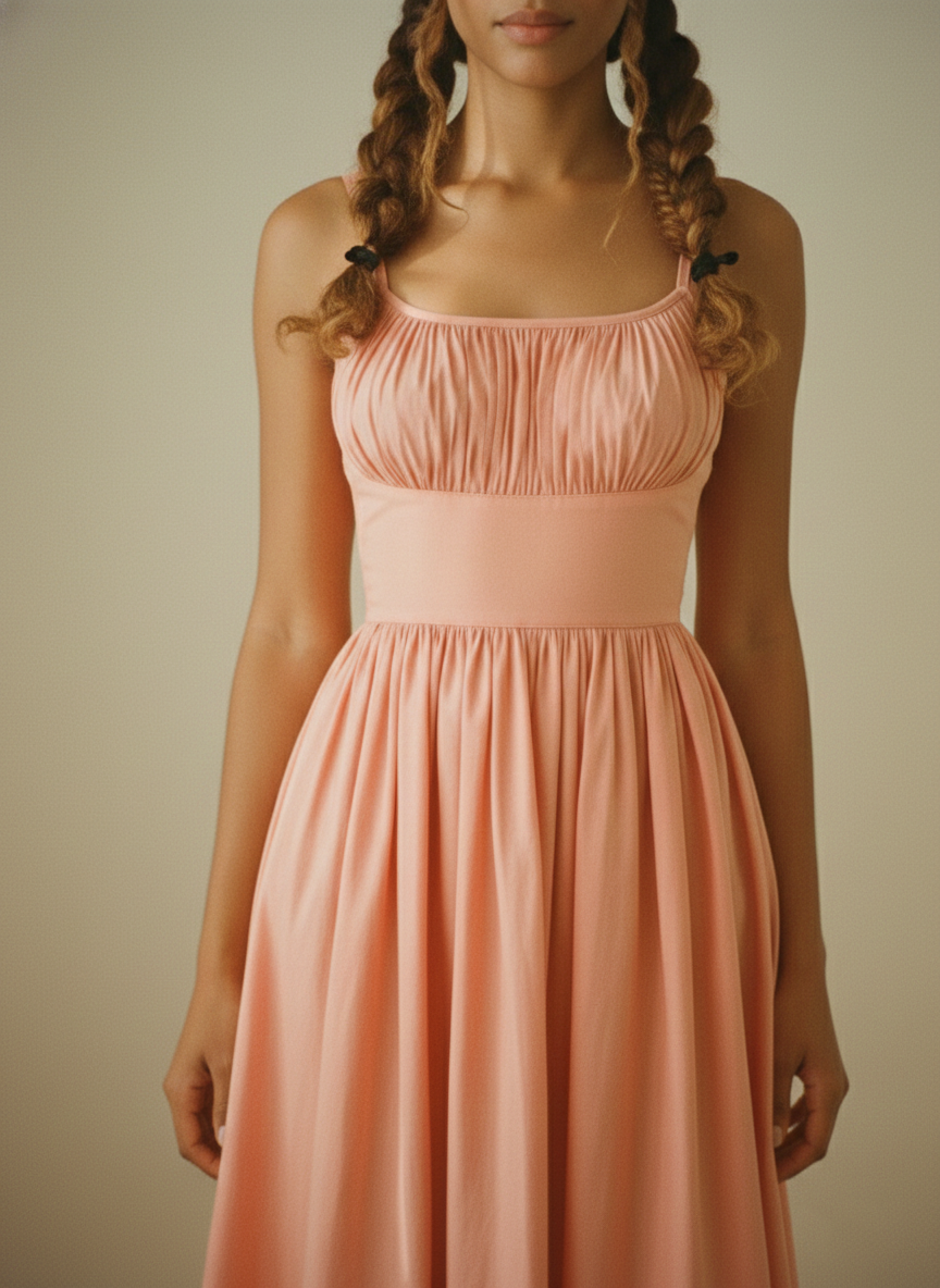 MTO - Grace Solid Cotton Dress