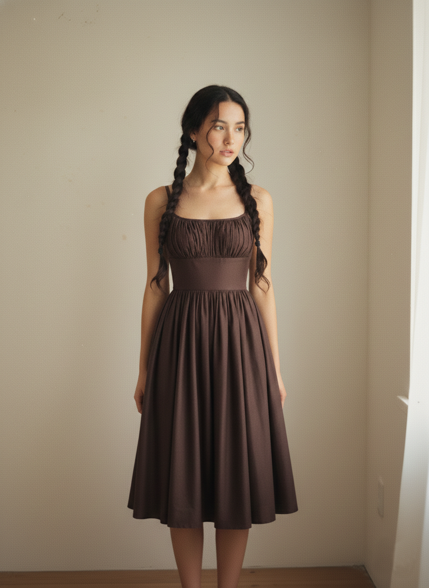 MTO - Grace Solid Cotton Dress