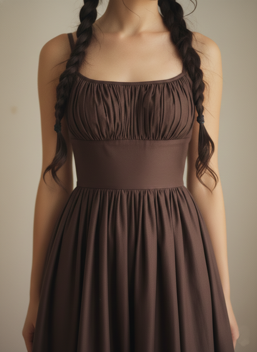 MTO - Grace Solid Cotton Dress