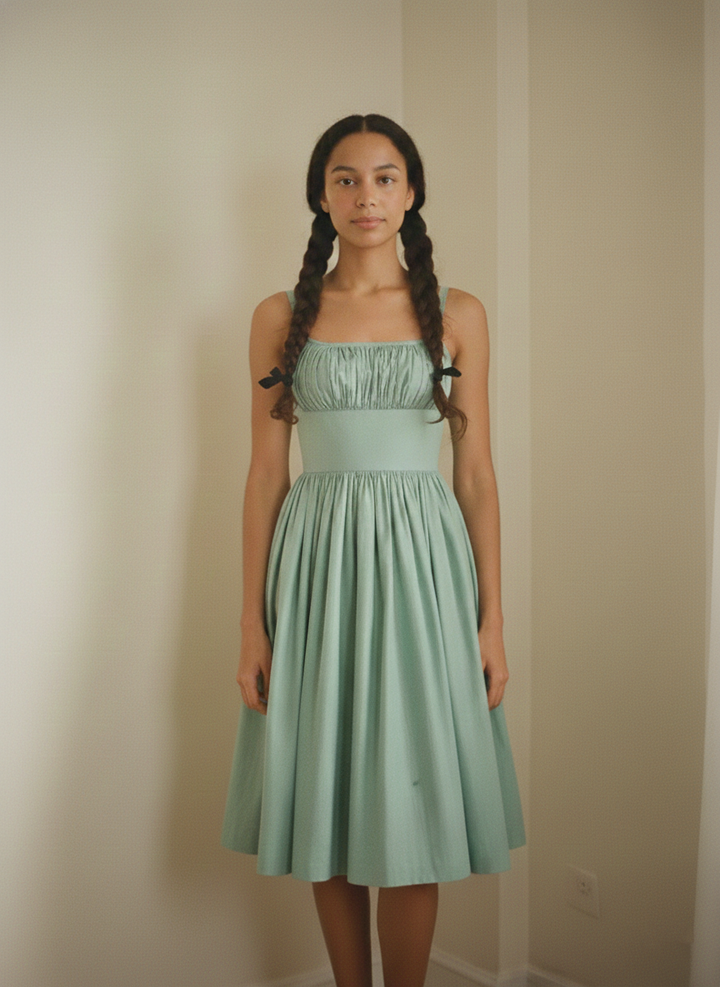 MTO - Grace Solid Cotton Dress