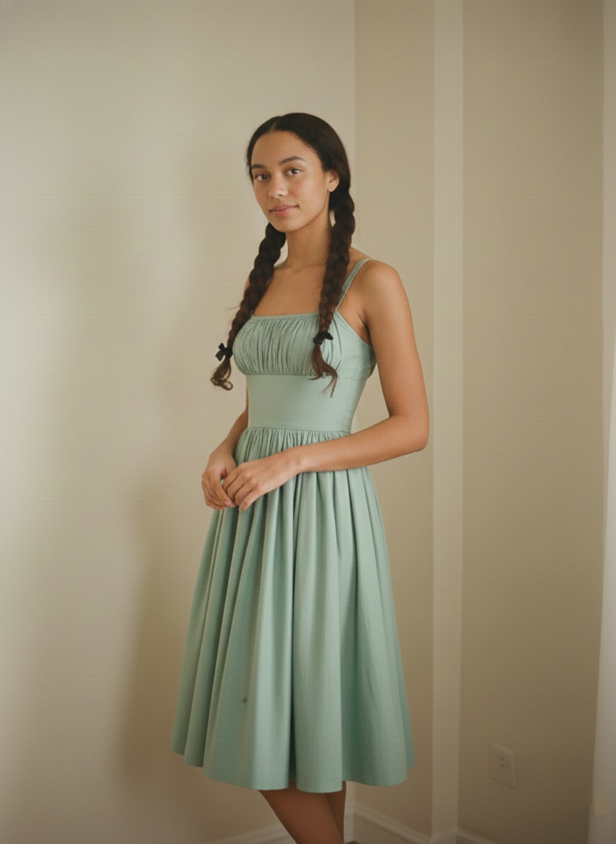 MTO - Grace Solid Cotton Dress