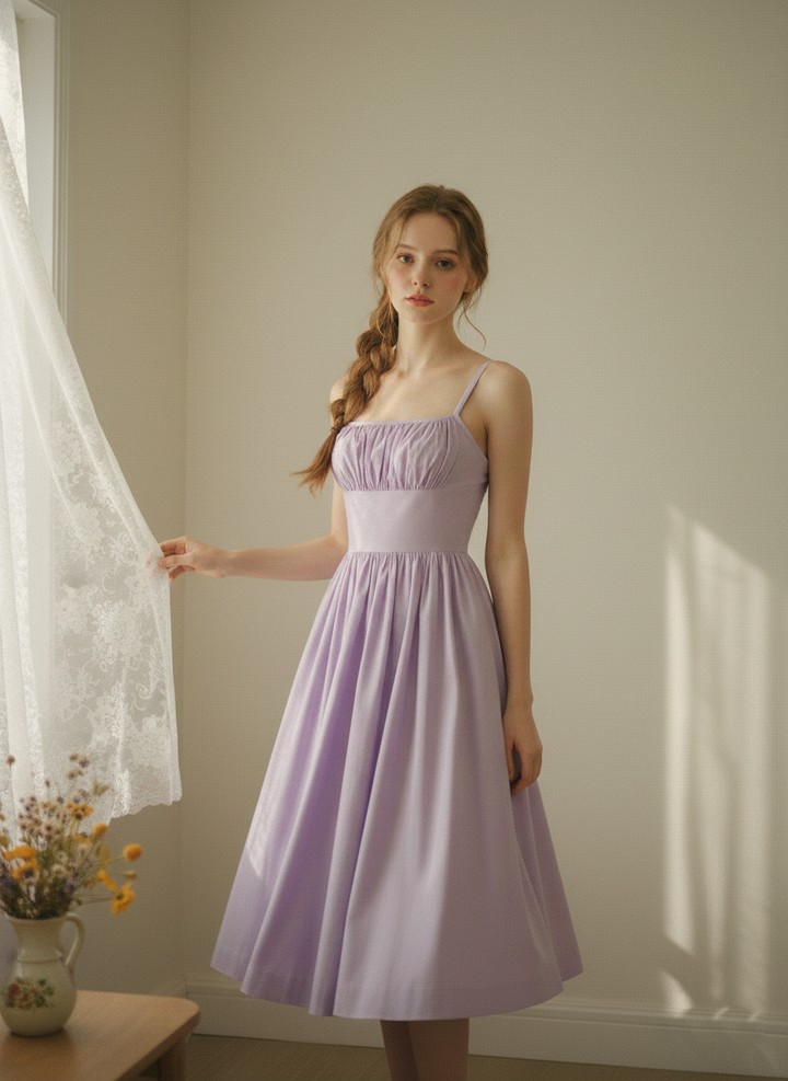 MTO - Grace Solid Cotton Dress