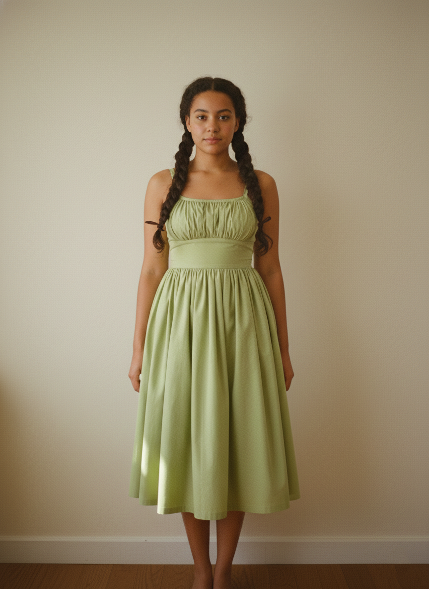 MTO - Grace Solid Cotton Dress