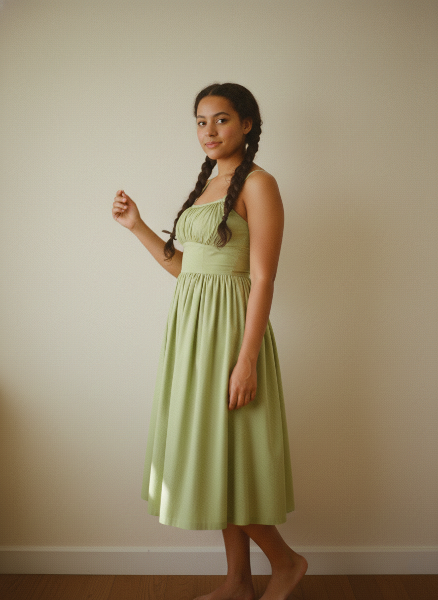 MTO - Grace Solid Cotton Dress