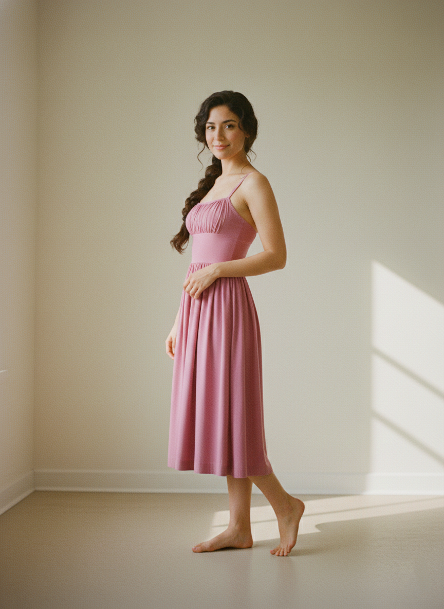 MTO - Grace Solid Cotton Dress