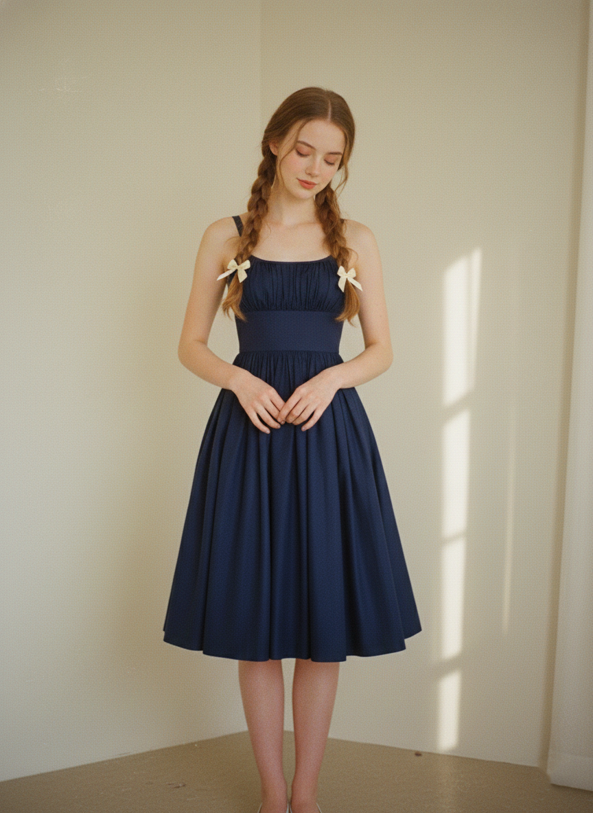 MTO - Grace Solid Cotton Dress