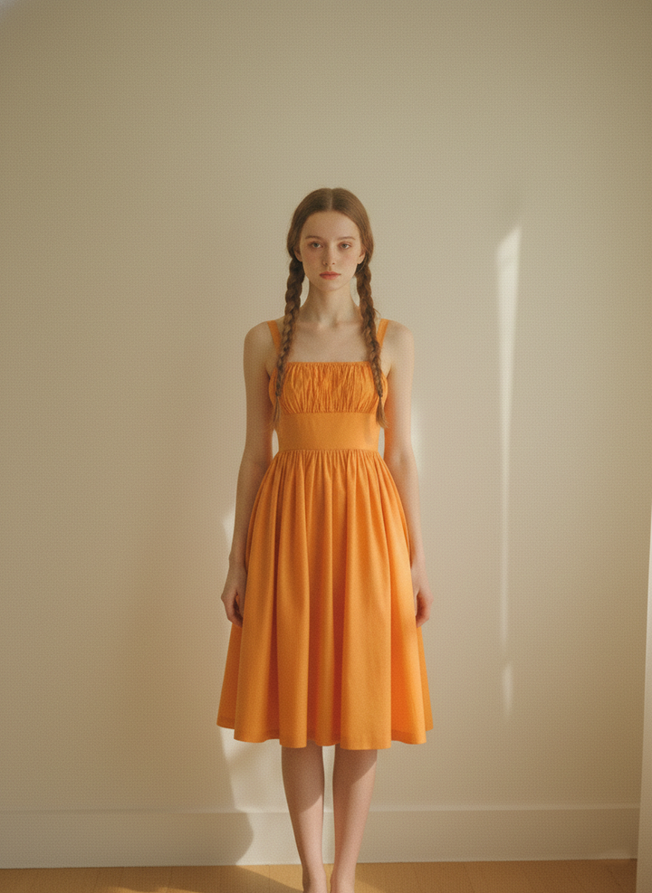 MTO - Grace Solid Cotton Dress