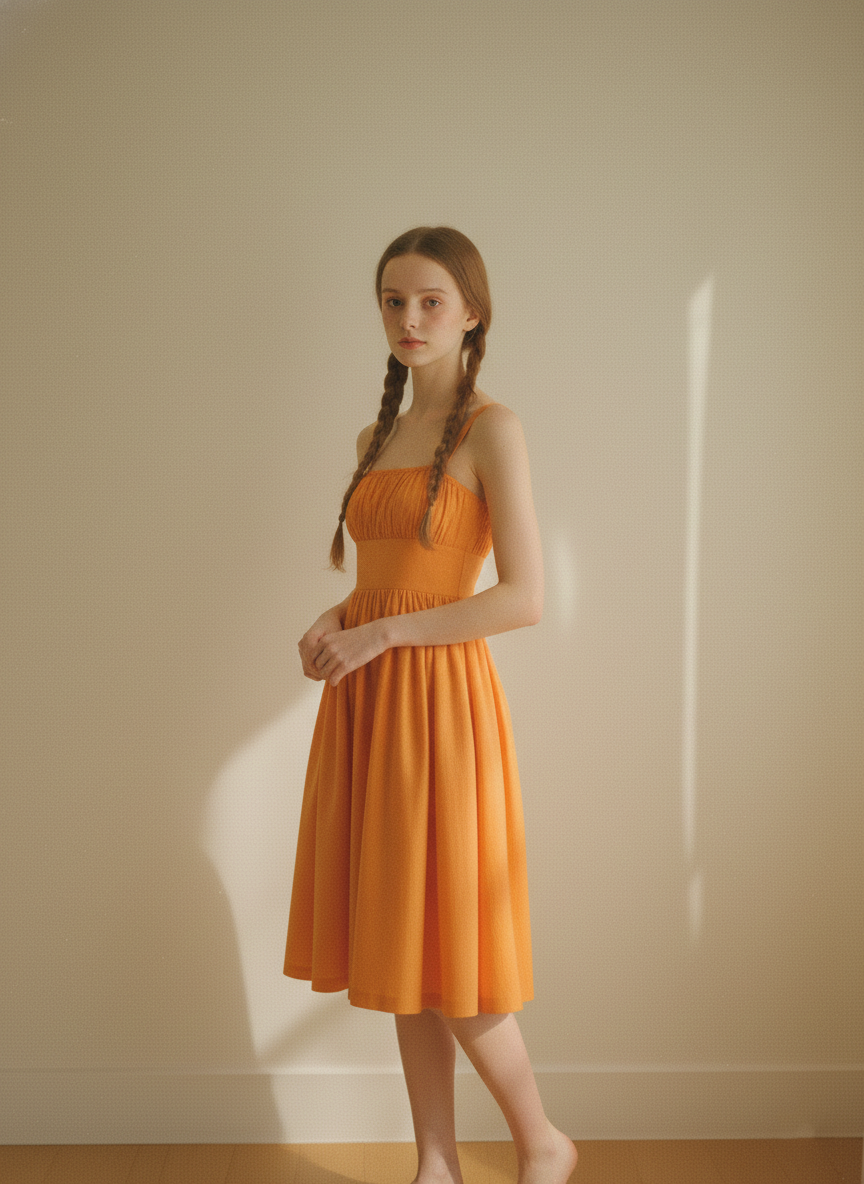 MTO - Grace Solid Cotton Dress