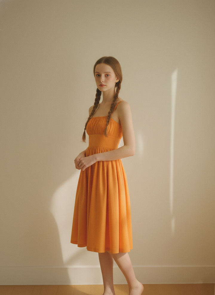 MTO - Grace Solid Cotton Dress