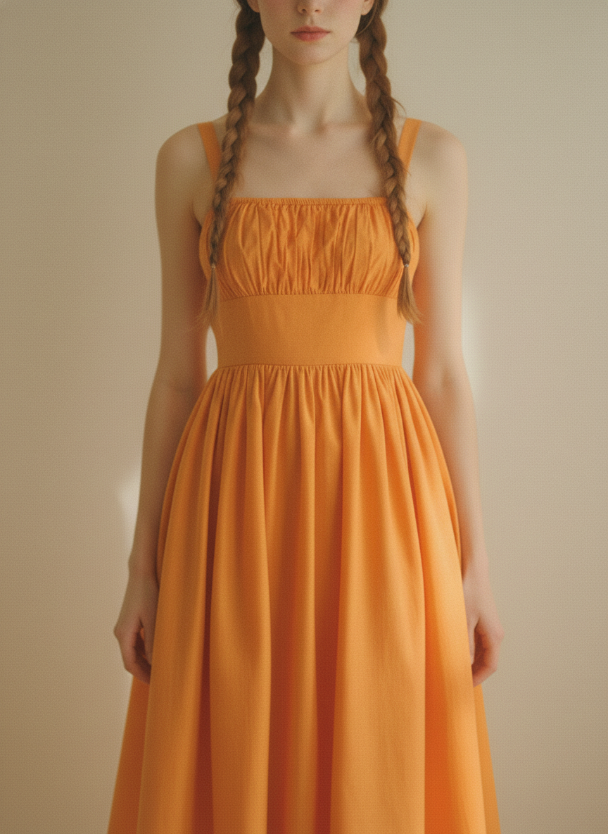 MTO - Grace Solid Cotton Dress