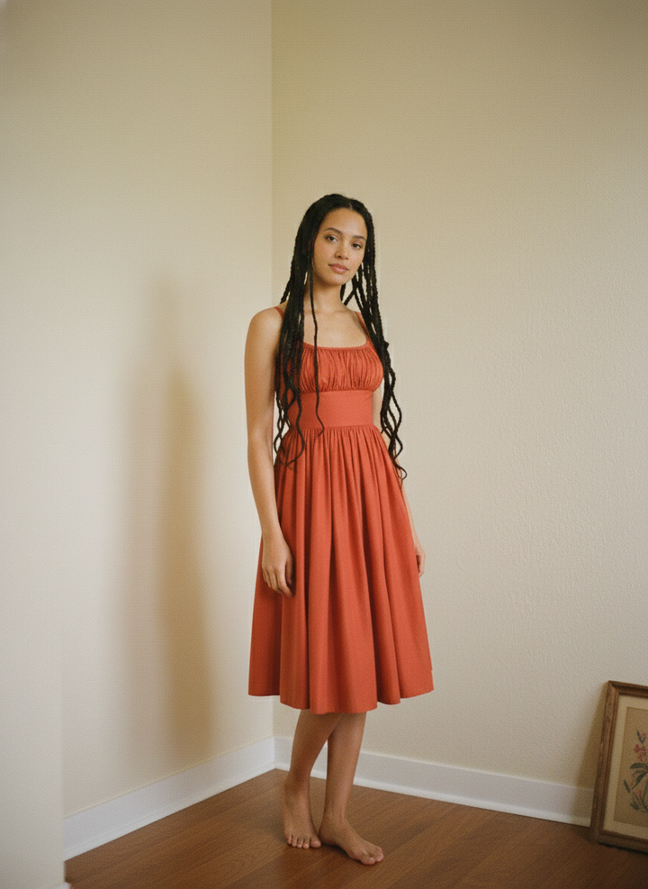 MTO - Grace Solid Cotton Dress