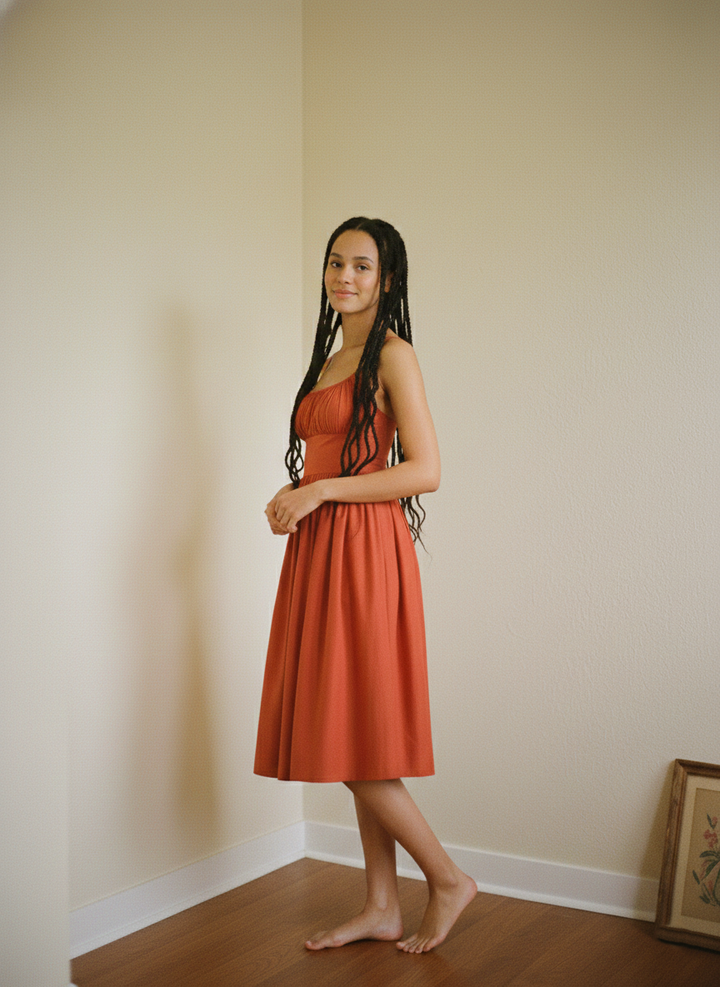 MTO - Grace Solid Cotton Dress