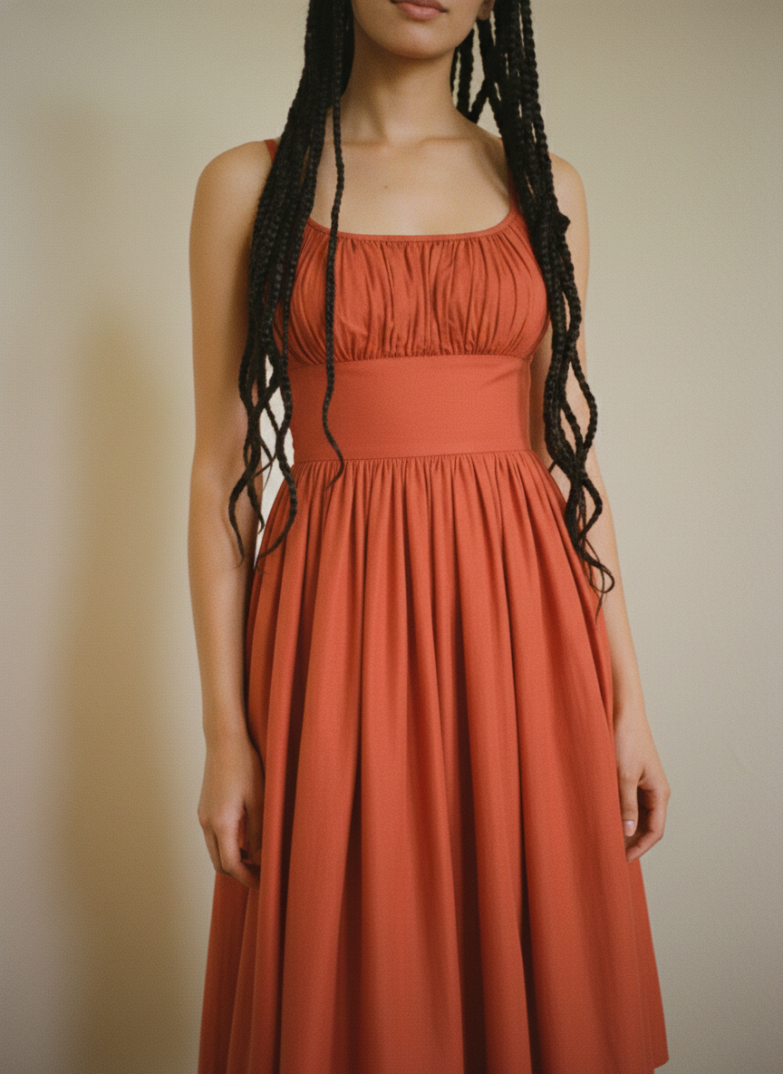 MTO - Grace Solid Cotton Dress