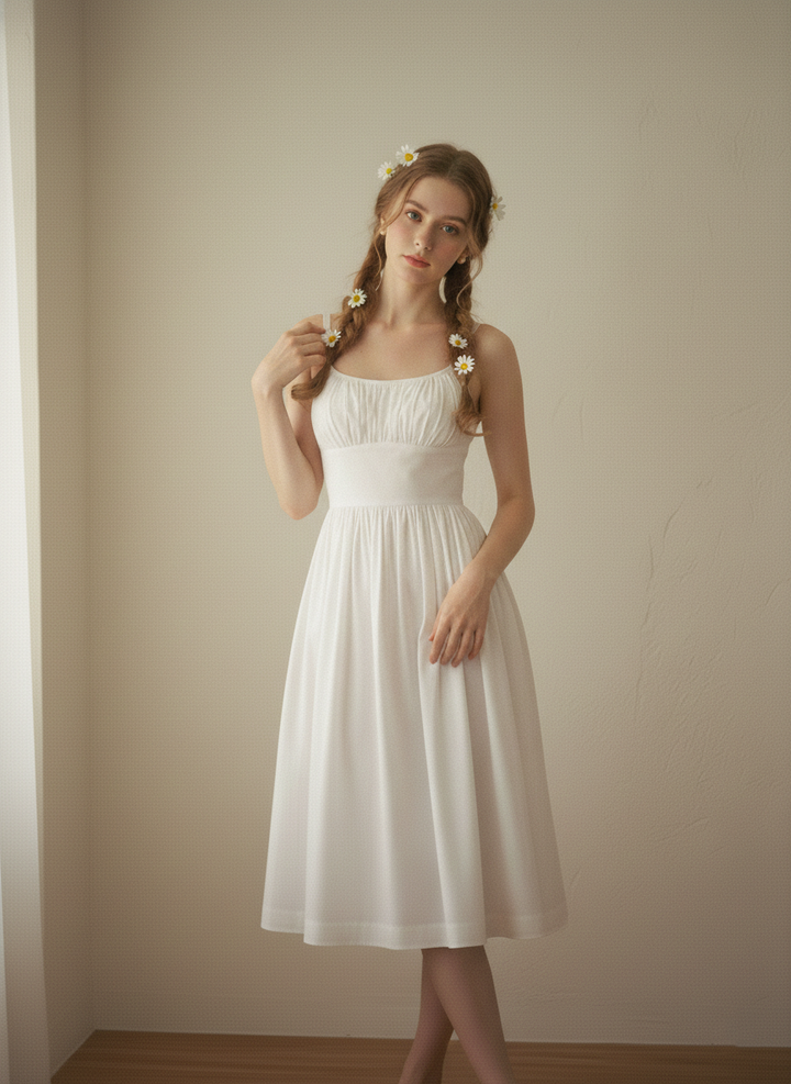 MTO - Grace Solid Cotton Dress