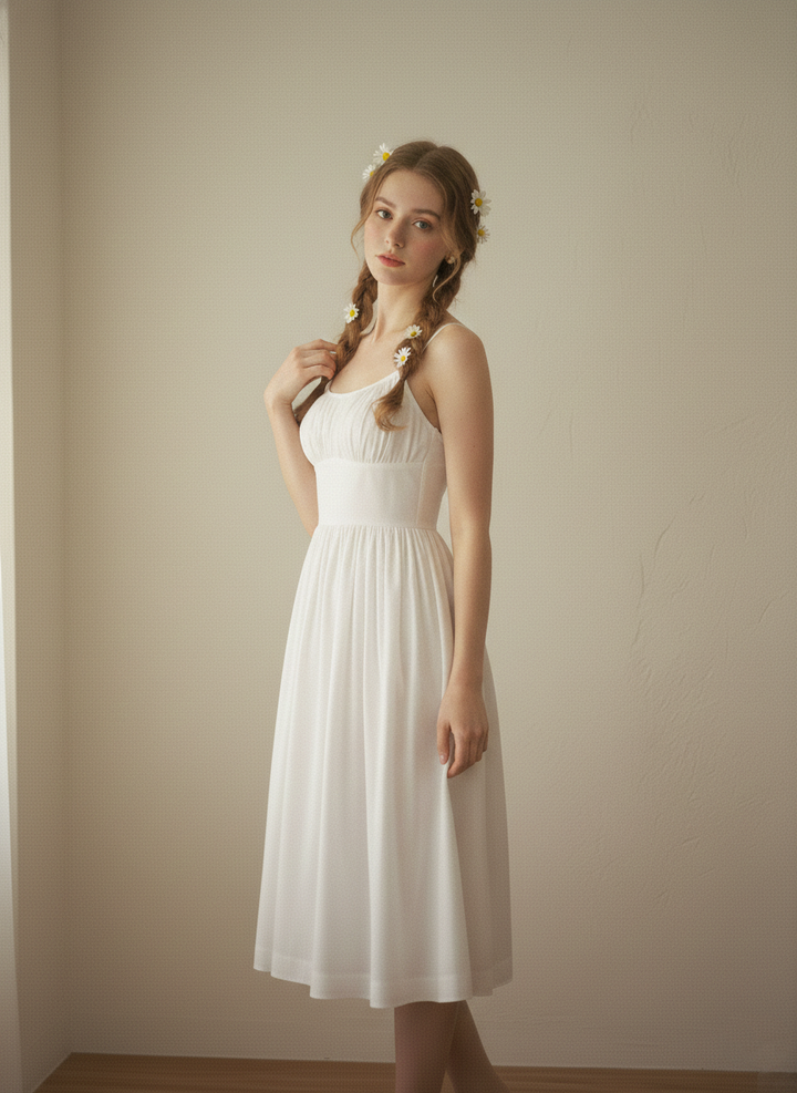 MTO - Grace Solid Cotton Dress