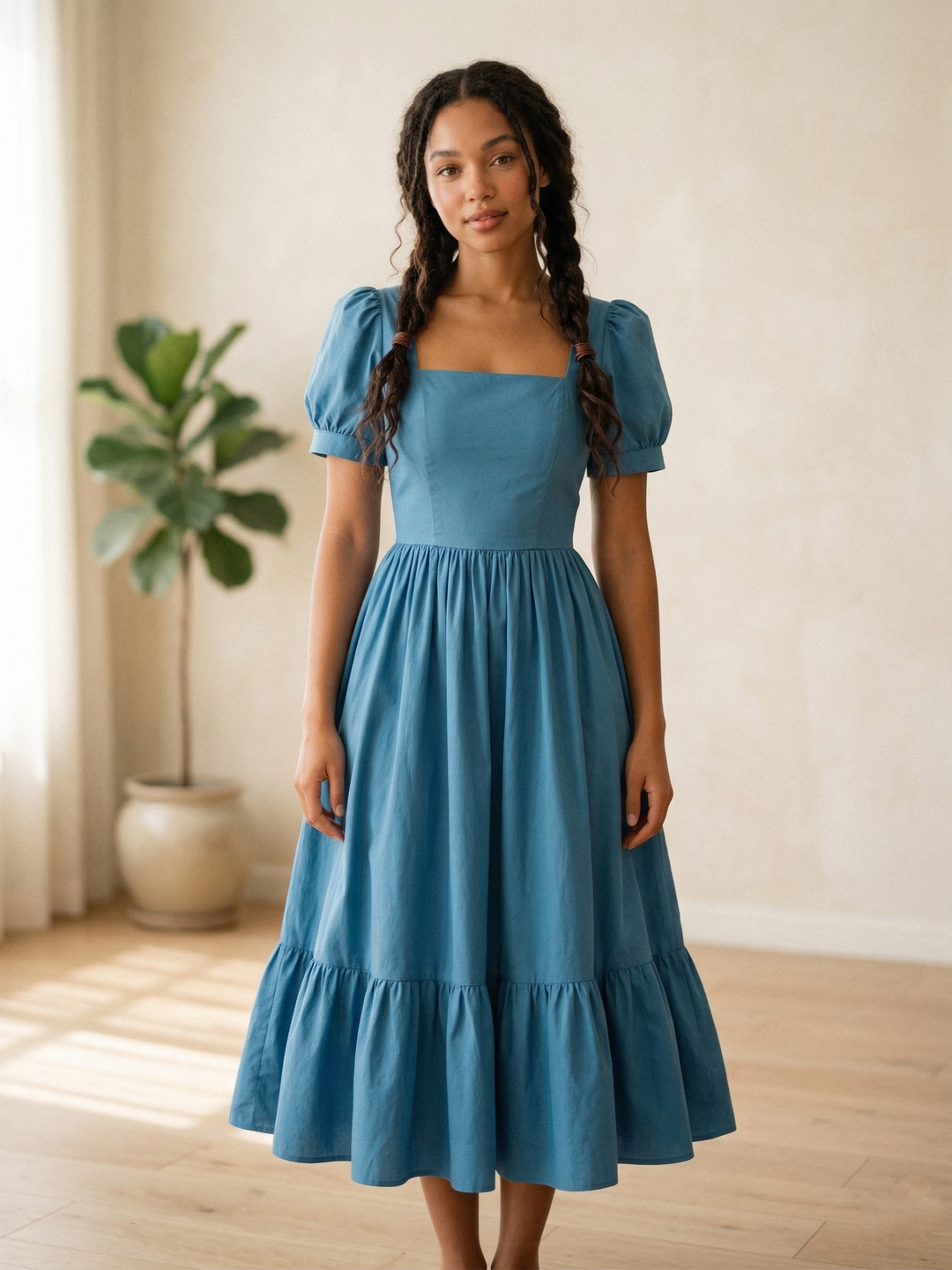 MTO - Isadora Solid Cotton Dress