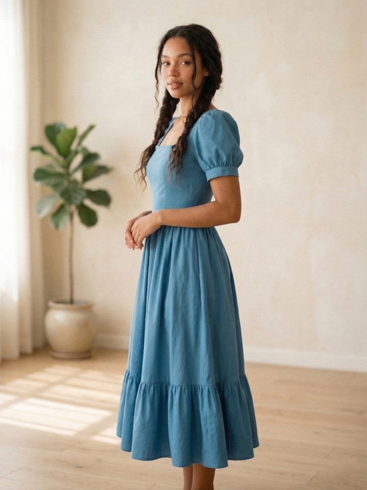 MTO - Isadora Solid Cotton Dress