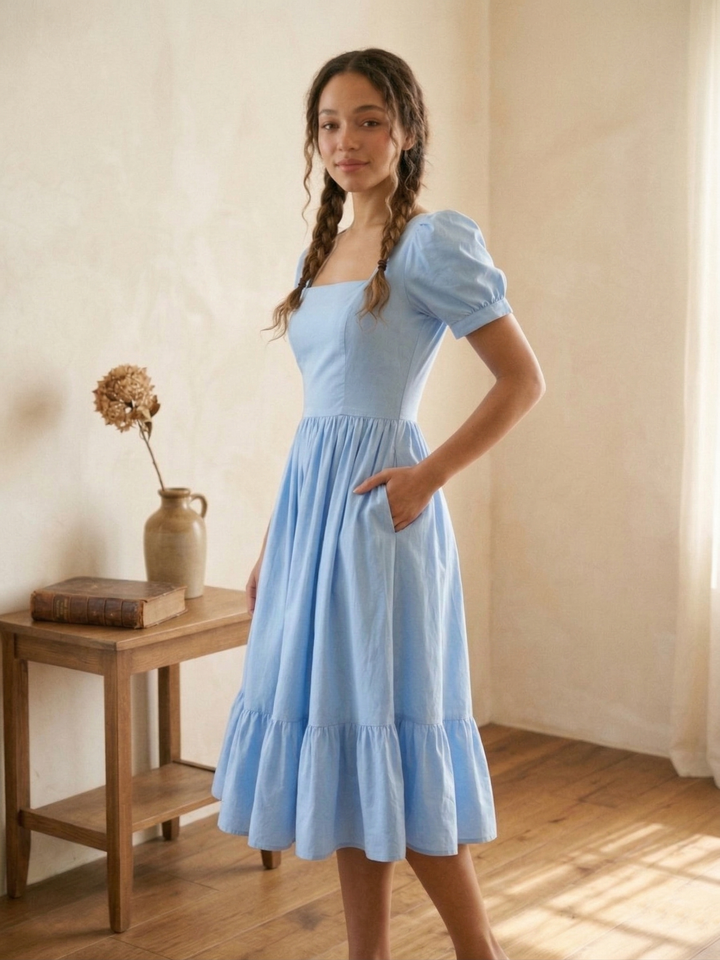 MTO - Isadora Solid Cotton Dress
