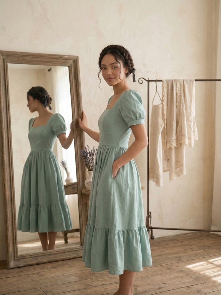 MTO - Isadora Solid Cotton Dress