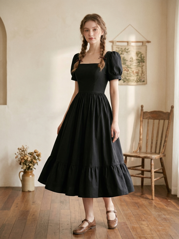 MTO - Isadora Solid Cotton Dress