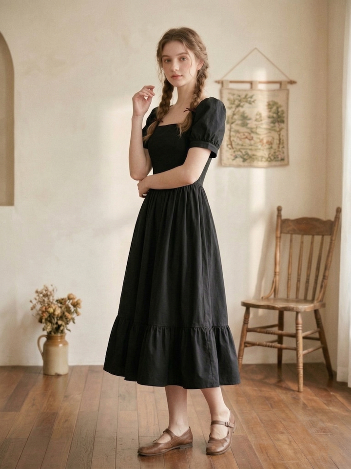MTO - Isadora Solid Cotton Dress