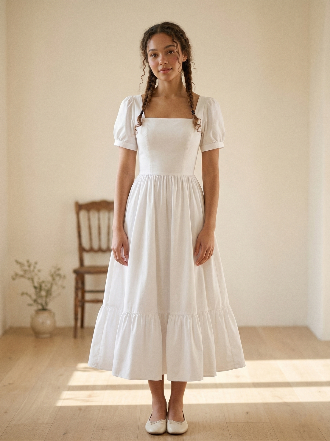MTO - Isadora Solid Cotton Dress
