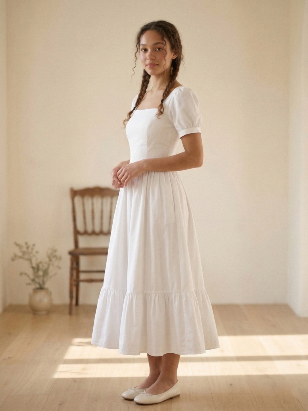 MTO - Isadora Solid Cotton Dress