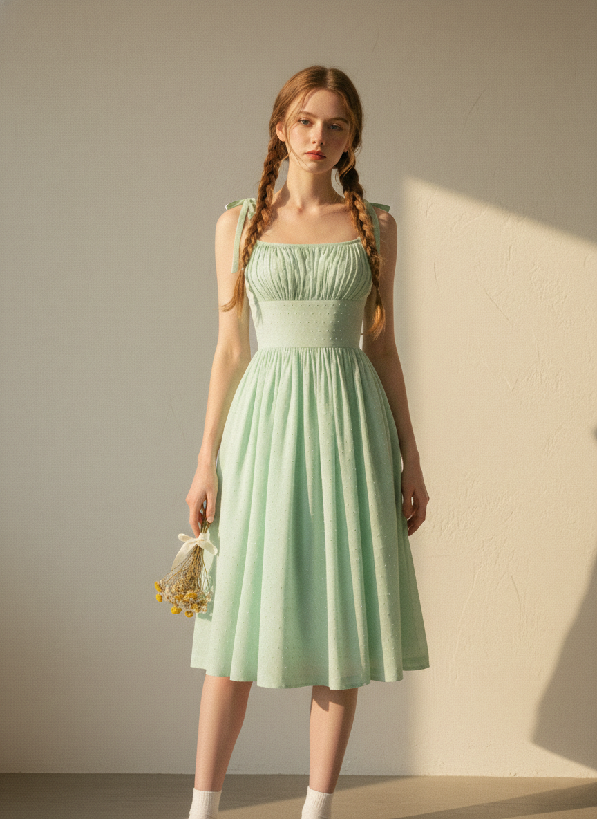 MTO - Kelly Dotted Swiss Dress