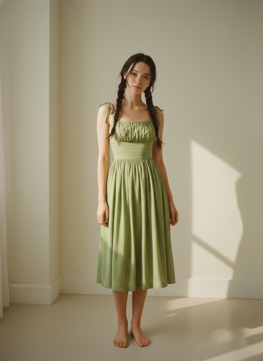 MTO - Kelly Dotted Swiss Dress