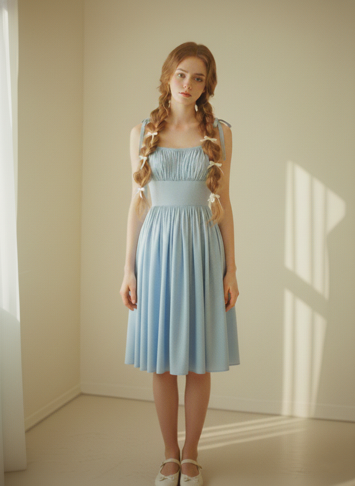RTS - S - Kelly Dress Cinderella Blue Cotton