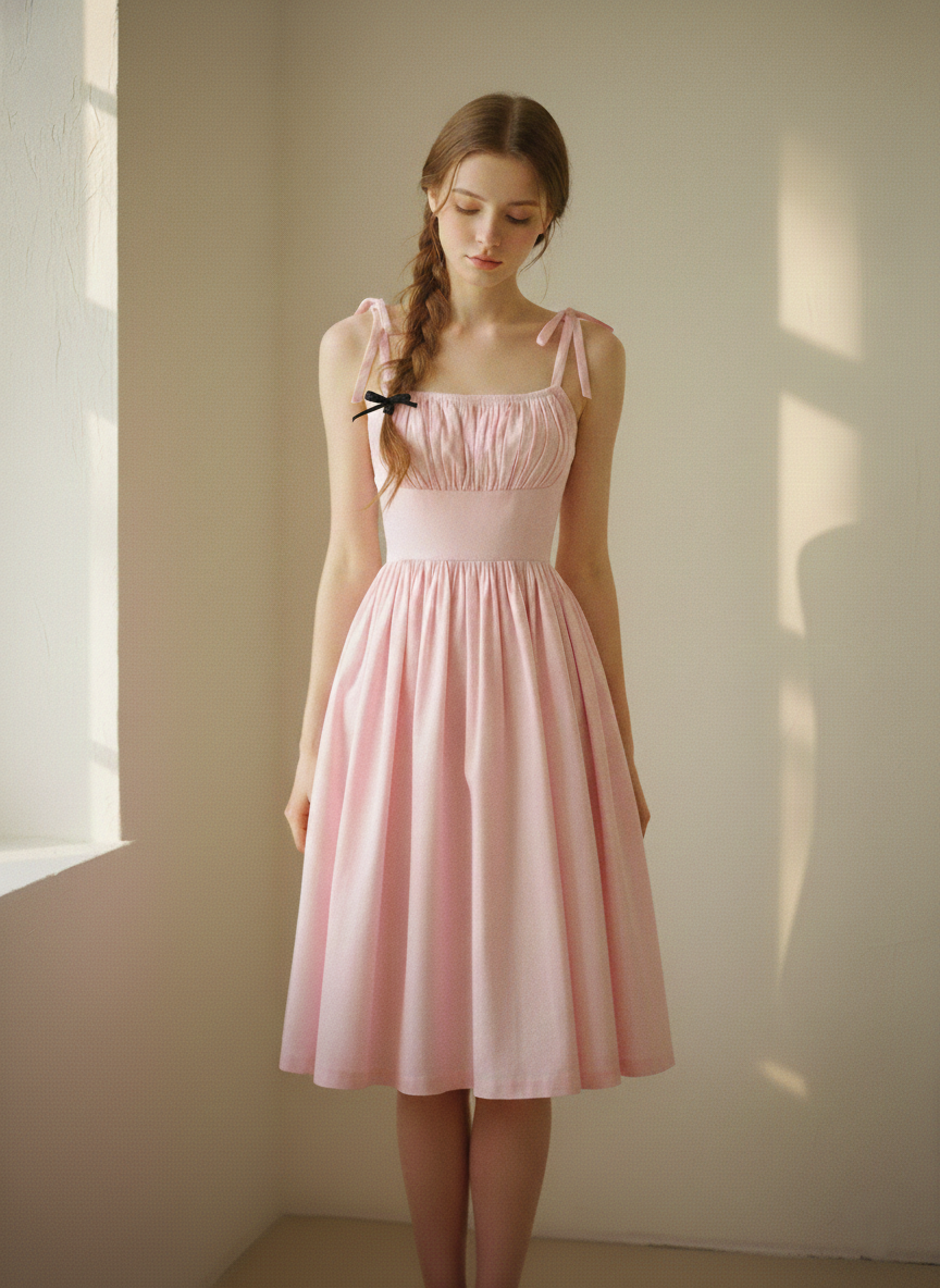 MTO - Kelly Solid Cotton Dress