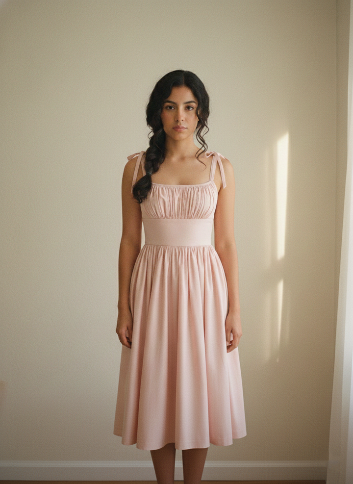 MTO - Kelly Solid Cotton Dress