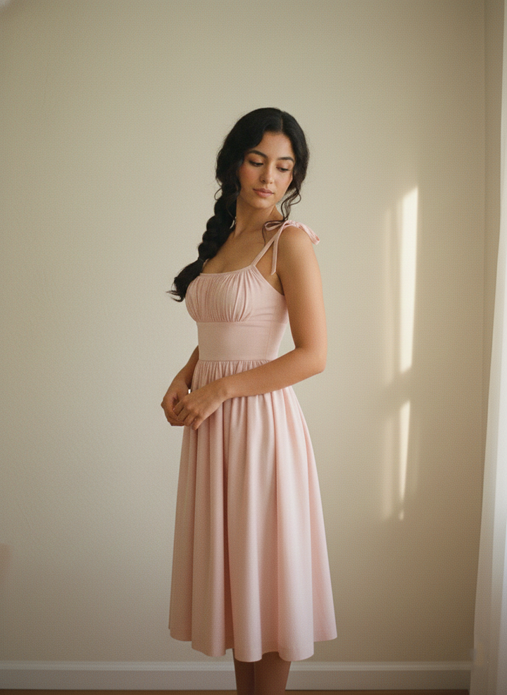 MTO - Kelly Solid Cotton Dress