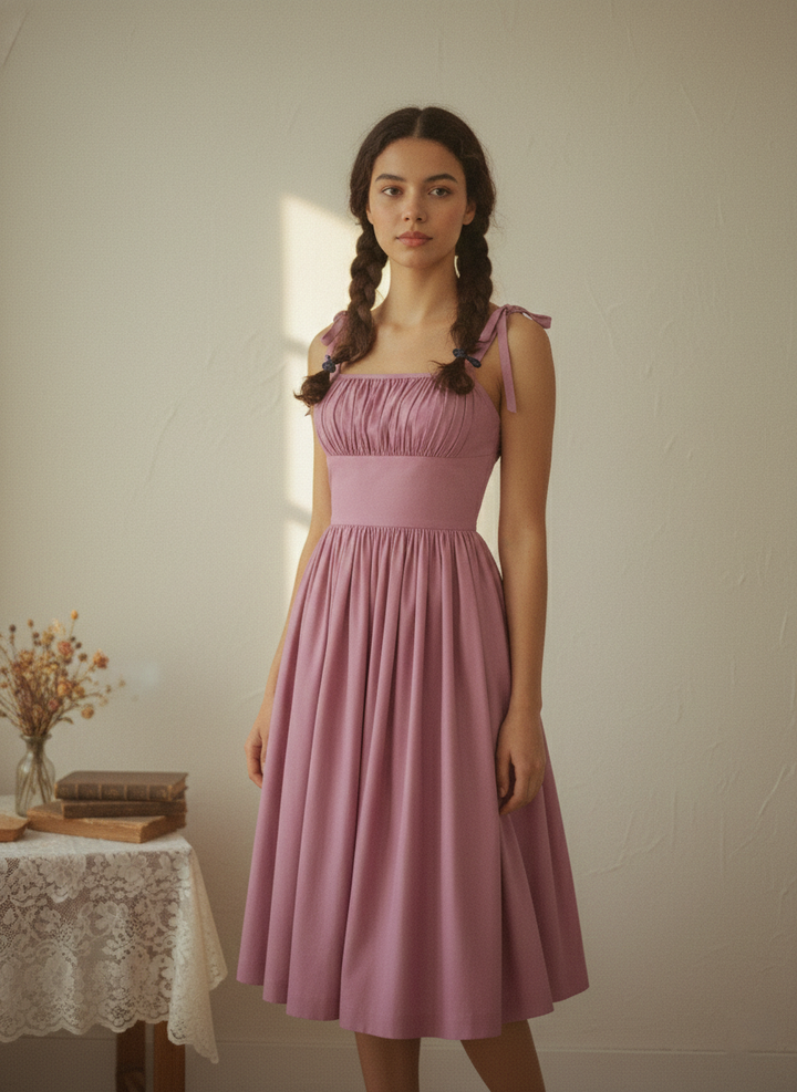 MTO - Kelly Solid Cotton Dress