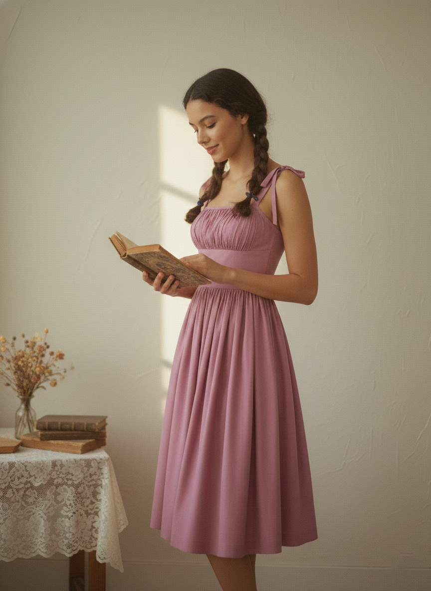 MTO - Kelly Solid Cotton Dress