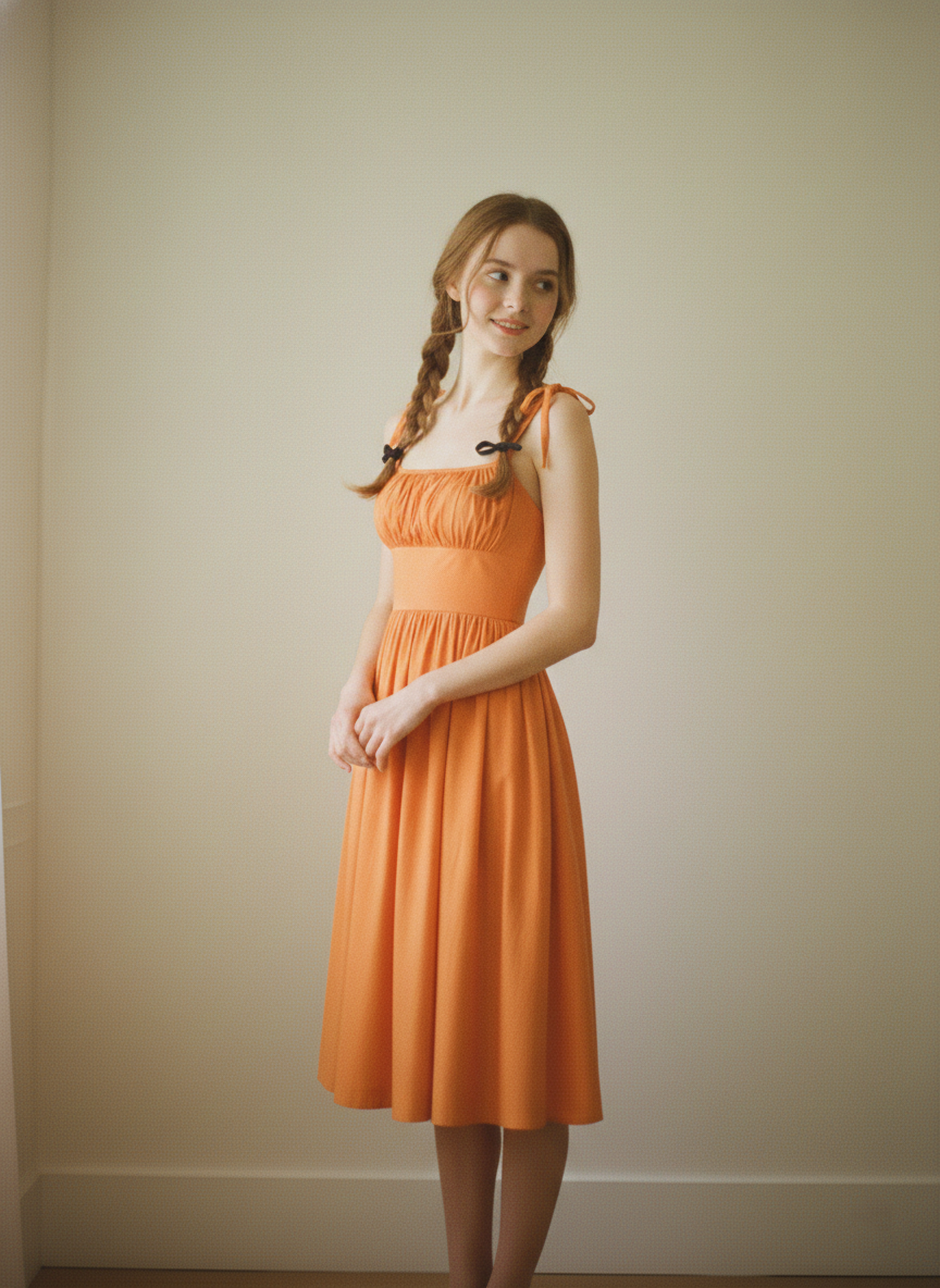 MTO - Kelly Solid Cotton Dress