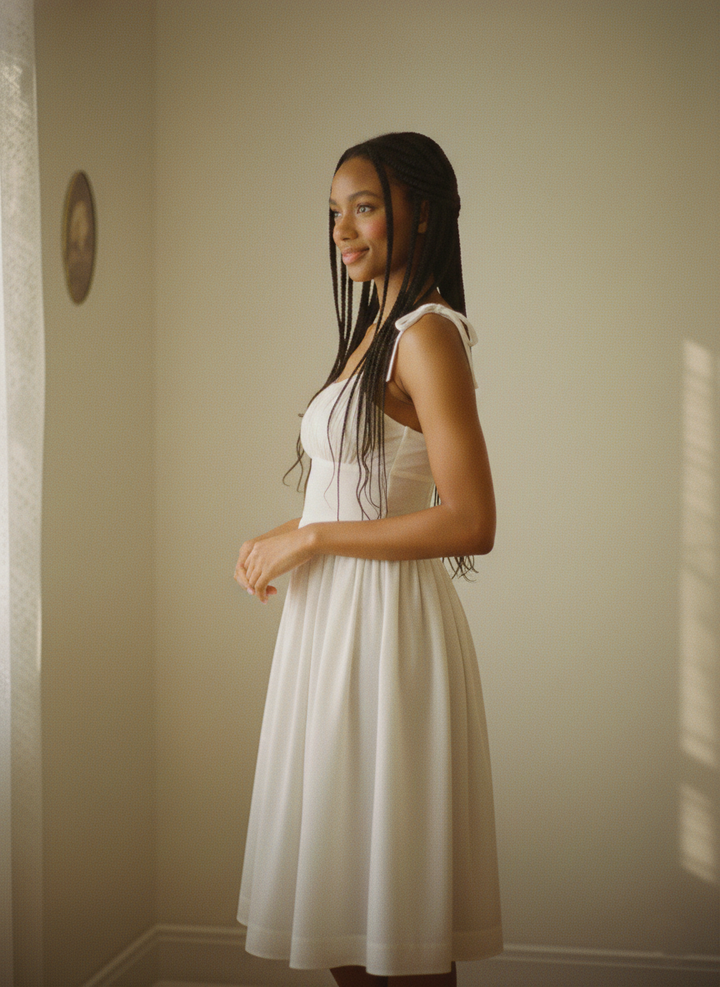 RTS - XS - Kelly Dress White Cotton