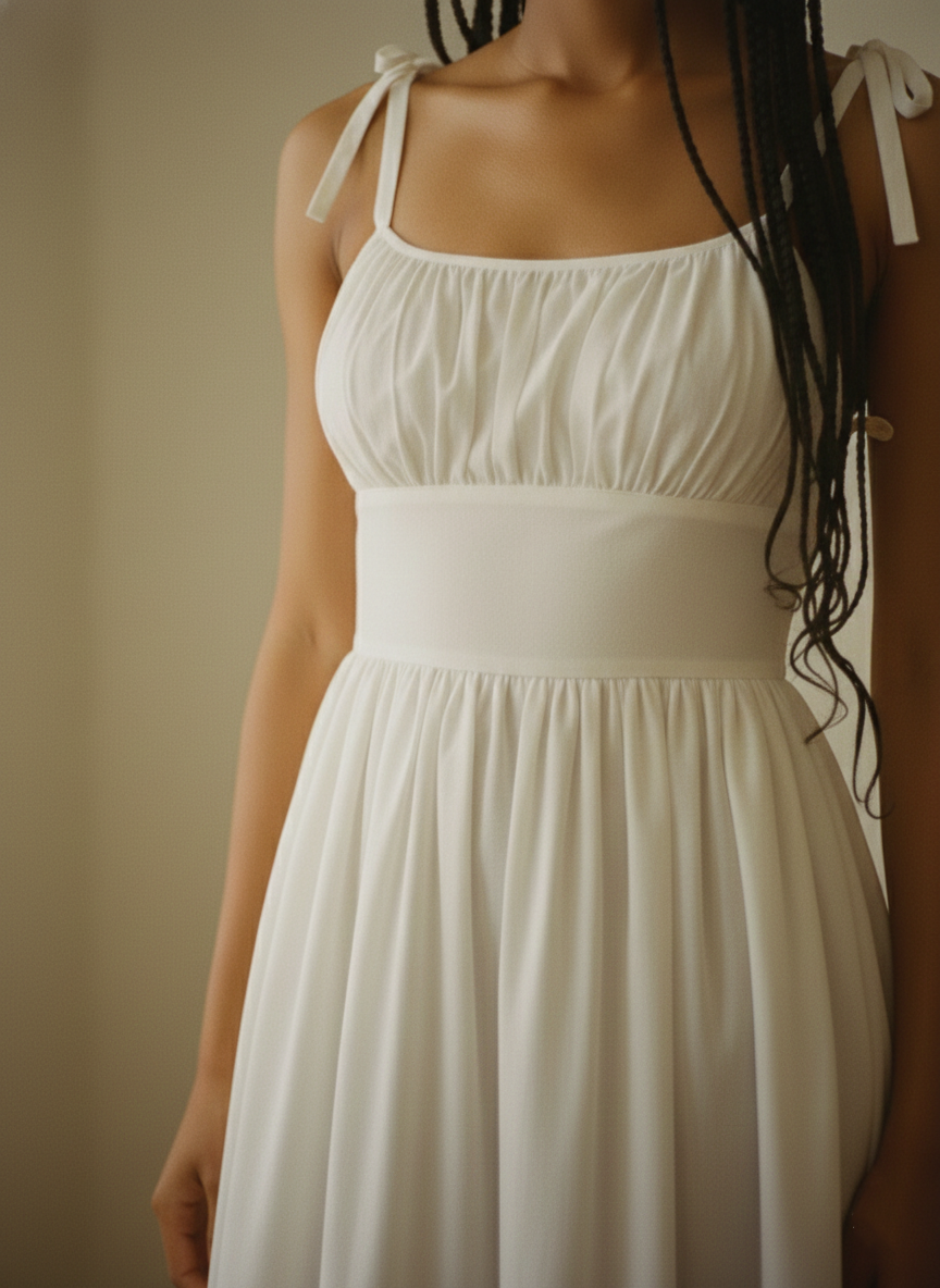 RTS - XS - Kelly Dress White Cotton