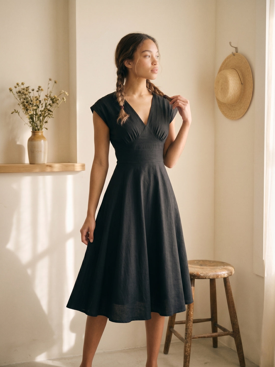 Kennedy Solid Cotton Dress