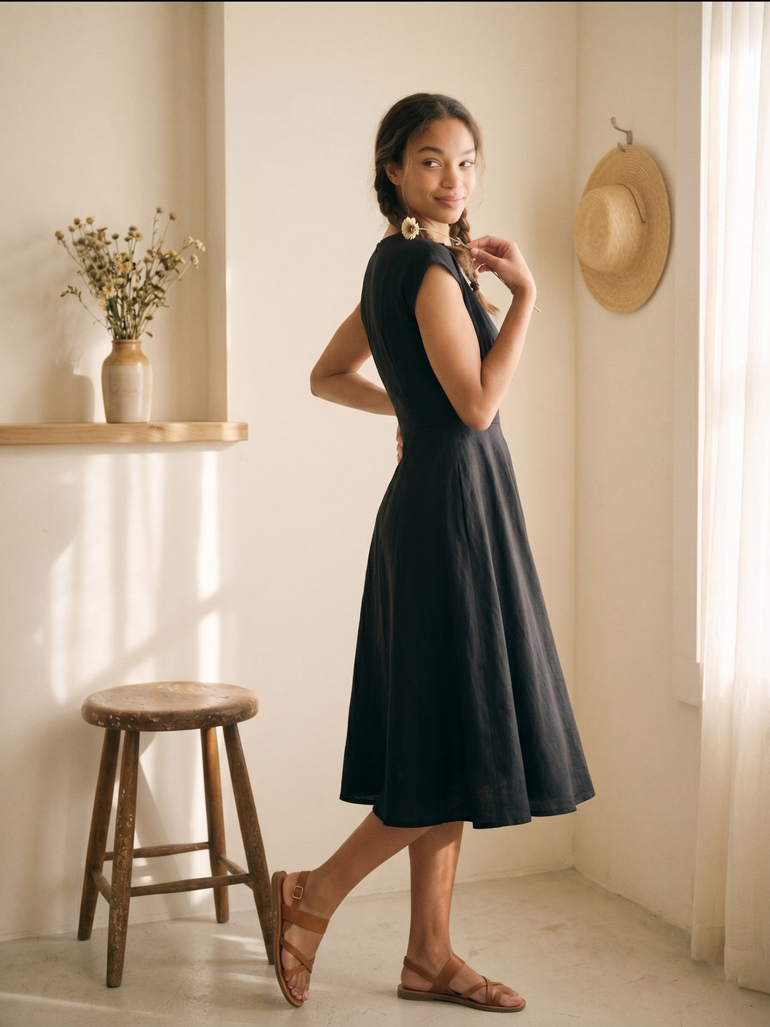 Kennedy Solid Cotton Dress