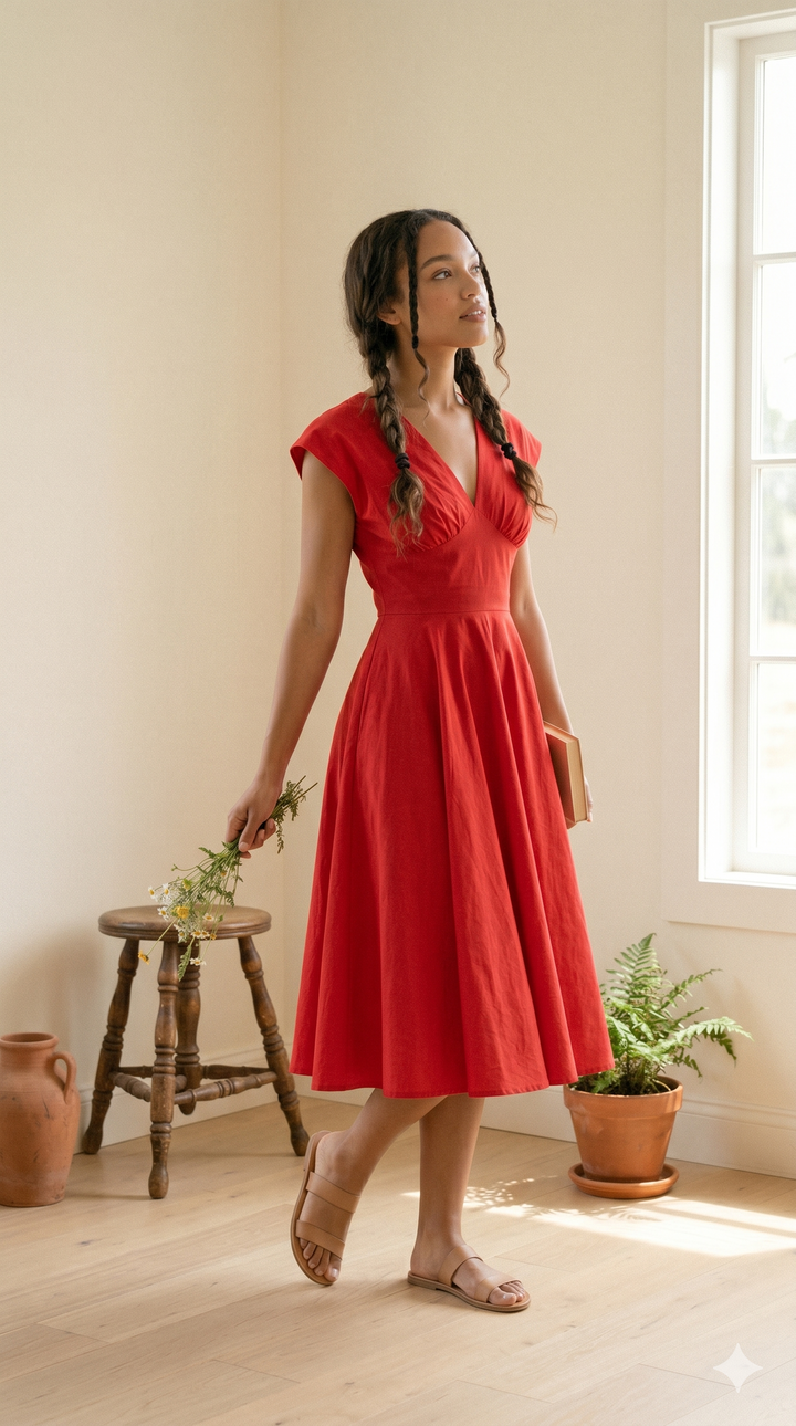 Kennedy Solid Cotton Dress